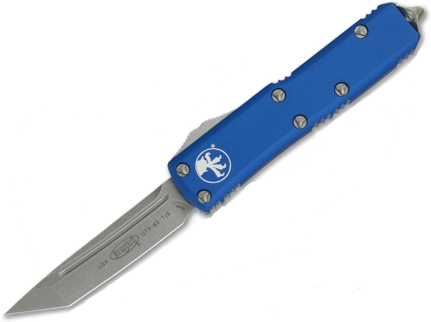 Microtech 233-10BL UTX-85 Blue Tanto Stonewashed